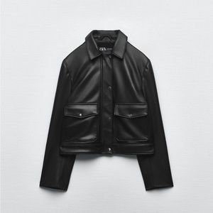 Zara faux leather jacket